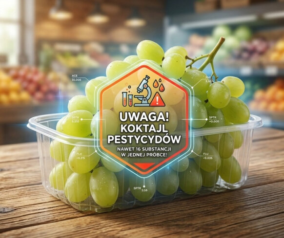 Winogrona z marketu pod lupą. Test wykrył do 16 pestycydów w jednej próbce!